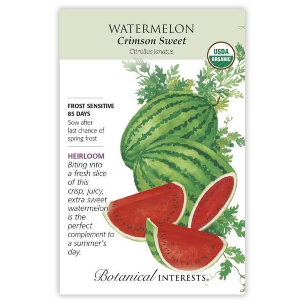 Watermelon Crimson Sweet information graphic Botanical Interests