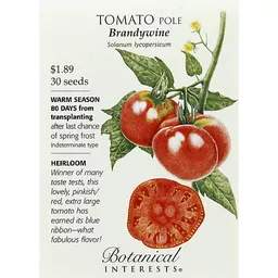 Tomato Pole Brandywine information graphic Botanical Interests